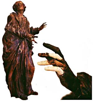 Restitution des doigts de cette statue du XVIIme sicle